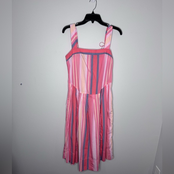 Free People primavera striped drop waist sun dress in pink NWT - Picture 6 of 8